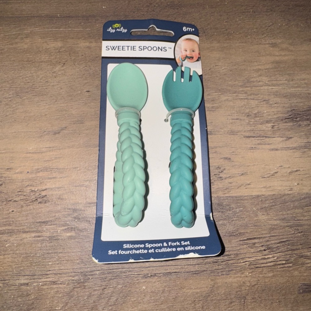 Itzy Ritzy Sweetie Spoons Silicone Spoon & Fork Set for Babies